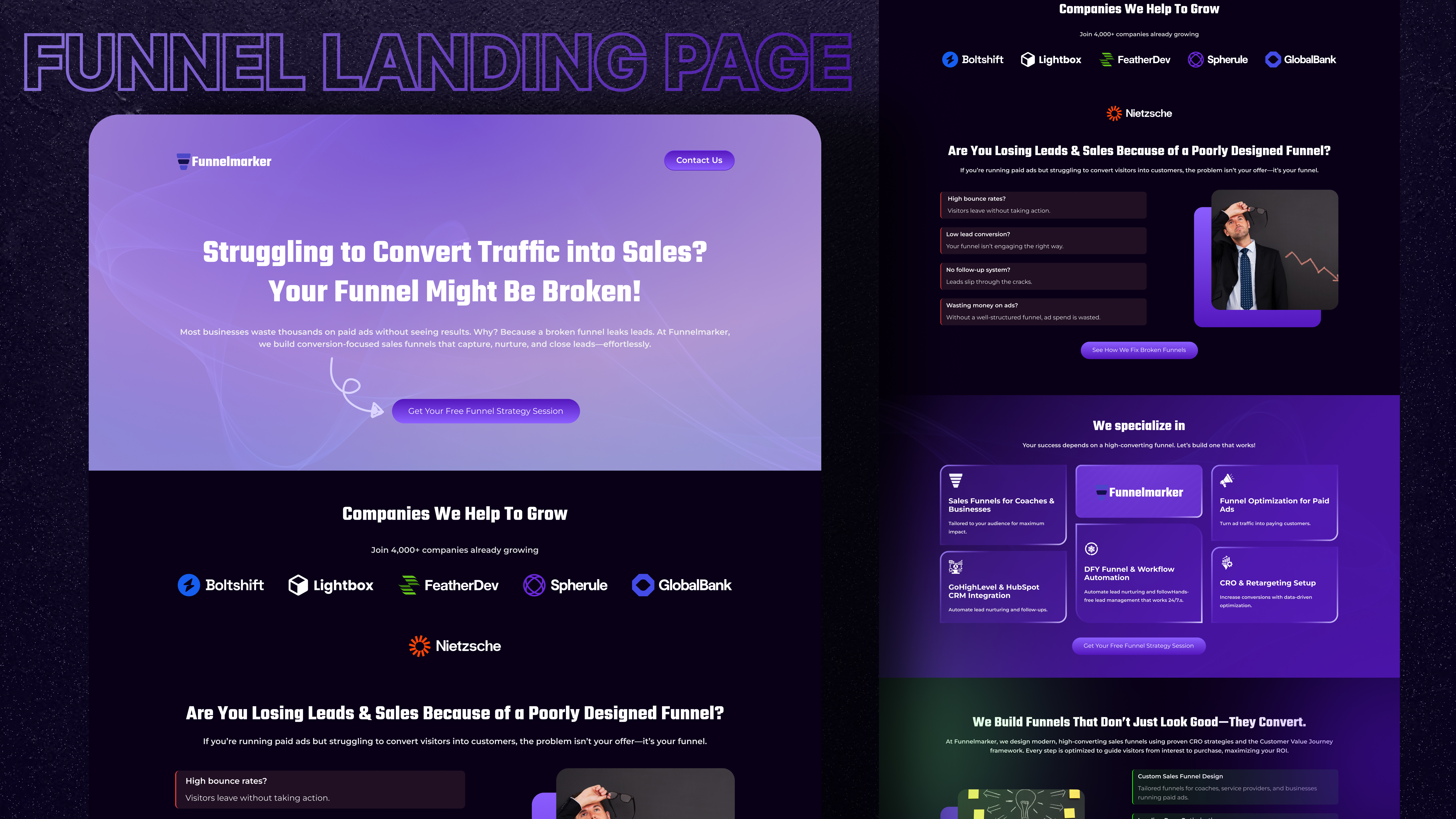 Funnel Landing Page Design